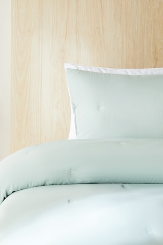 Ocean Home Textile Nakışlı Mint Çift Kişilik Yatak Örtüsü Seti 1 Adet 250 X 230 / 2 Adet 50 X 70 Cm