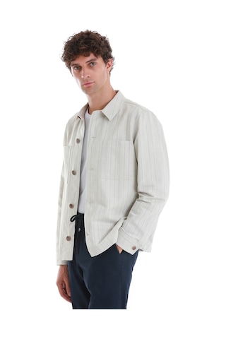 Hatemoğlu Bej Slim Fit Çizgili Mono Yaka Klasik Keten Ceket 14242024c001 25 Bej