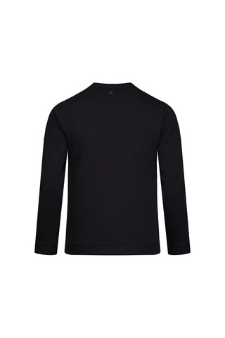 Hatemoğlu Siyah Regular Fit Bisiklet Yaka 100% Pamuk Sweatshirt