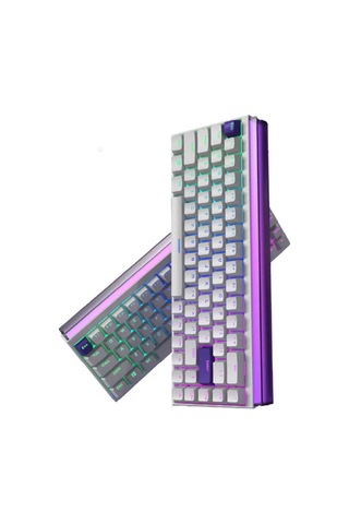 K68 Pro Kablolu Mekanik Oyuncu Klavyesi Hottswapp Red Switch Driverli Türkçe Q Gaming Beyaz Klavye.