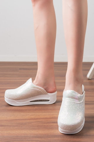 Parlak Özel Seri Airmax Tam Ortopedik Ve Anatomik Sabo Terlik Krem