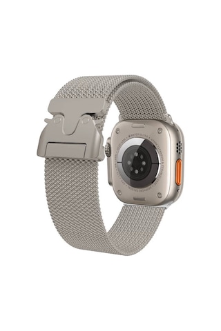 Apsuwa iOs Watch Uyumlu 10 46mm Kordon Kayış Hasır Metal Krd-25