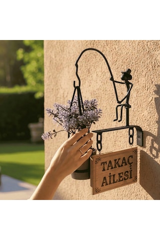 Rustik Tabela-fener Askısı Wh003 Siyah