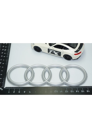 Dk Tuning Motor Kapağı 16cm Gri Amblem Logosu Audi İle Uyumlu