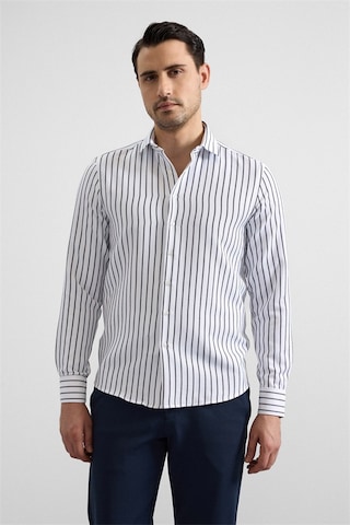 Süvari Lacivert Slim Klasik Yaka Cepsiz Casual Gömlek Gm2025500496-m09 Lacivert
