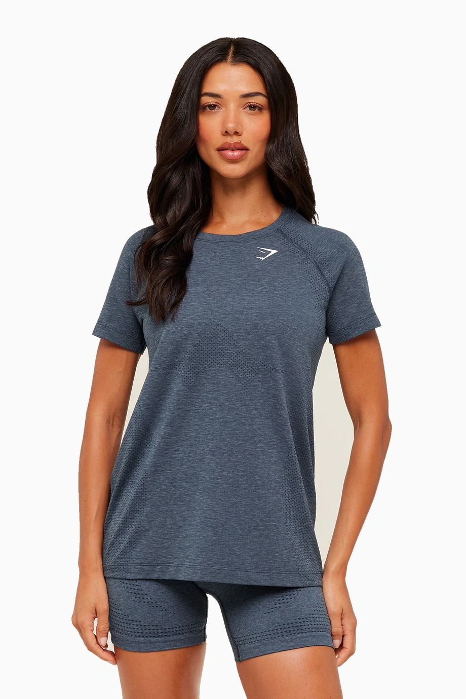 Gymshark Vital Seamless 2.0 Hafif Mavi Kadın Spor Tişörtü