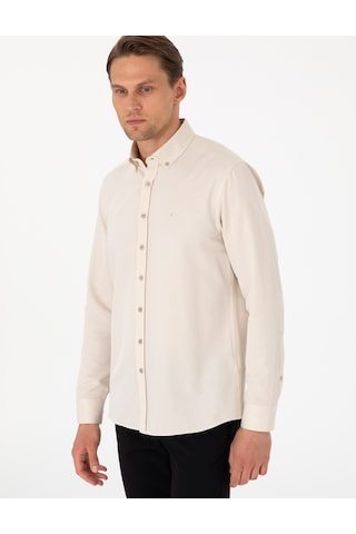Pierre Cardin Erkek Bej Gömlek Desenli 50306996-vr011 Bej