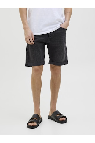 Jack & Jones Erkek Rick 360 Denim Şort - 12269612 Black Denim