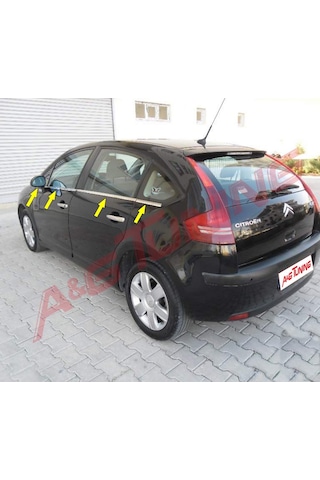 Citroen C4 Hb Krom Cam Çıtası Tk 2005-2010 8Prç Paslanmaz Çelik N11.6041