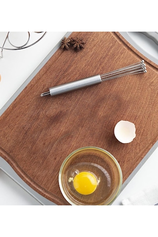 Ayarlanabilir Paslanmaz Yumurta Çırpıcısı Gümüş