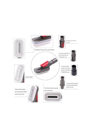 V6 V7 V8 V9 Meile Elektrikli Süpürge Pet Epilasyon Fırçası İçin, Spec: Sadece Fırça