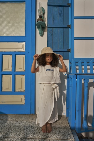 Ohlalakoala Mare Linen Kruvaze Pantolonlu Takım Beyaz