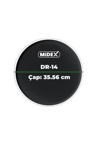 Midex Dr-14bk Siyah Renk 14 İnç Trampet Bateri Davul Derisi Drumhead 14'' İnch 35.56 Cm