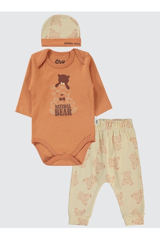 Civil Baby Erkek Bebek 3'lü Takım 6-18 Ay Tarçın Tarçın