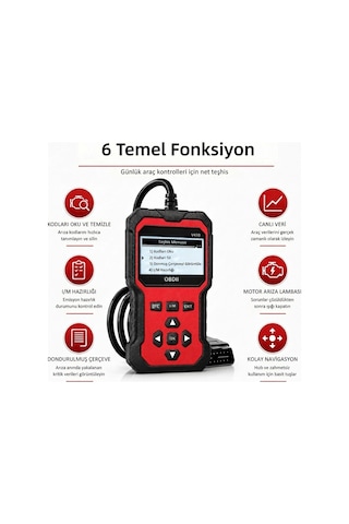 Omniax Yeni Nesil Obd2 Arıza Tespit Cihazı - Canlı Veri Hata Kodu Okuma & Silme Tüm Obd2 Araçlarla