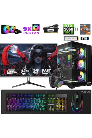 Xaser Star X530 R7-7800X3D 16 GB 1 TB M.2 NVMe SSD 16 GB RTX5060Ti 27" Free Dos Dizüstü Bilgisayar