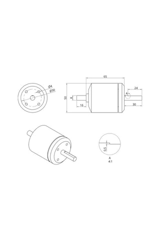 Odrive Robotics D5065 Dual Shaft Motor 270kv Cnc & Robotik Uyumlu
