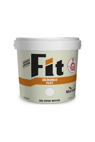 Tr Fit Silikonlu Flat Dış Cephe Boyası 2.5lt 3.5kg Beyaz-kir Tutmaz-solmayan Renkler-kokusuz,beyaz 0.2 L