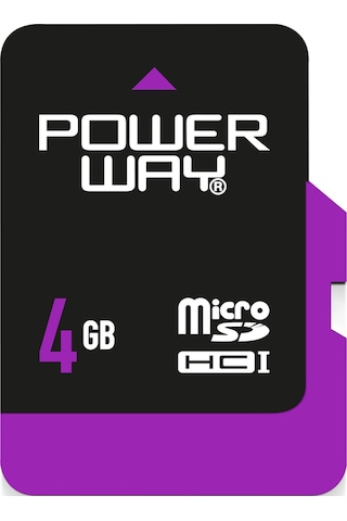 Powerway 4 GB MicroSDHC Hafıza Kartı + Adaptör
