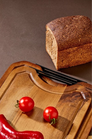 Cooker 2'li Lüx Akasya Ağacı Kesme Tahtası Kahverengi