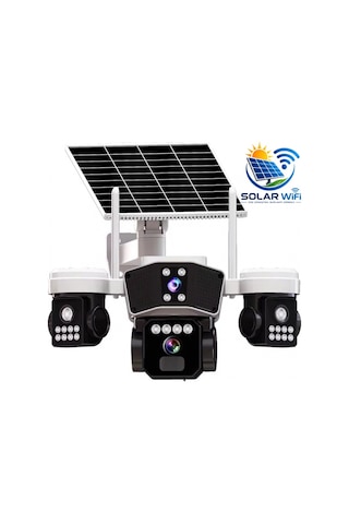 X5tech Rx-95ws 3 Kameralı Solar Wifi Ptz Ip Sesli Akıllı Güvenlik Kamera 3+3+3 Mp