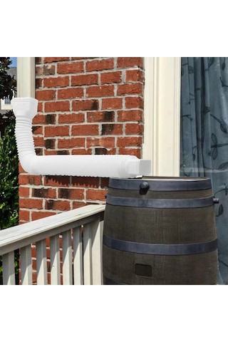 Yaozixa Ev Jeneratörü Suyu Akışkan Uzatıcı Pe Kalınlaşmış Genişletilebilir Yağmur Suyu Borusu 1.5m Beyaz - Villa Dışarıdaki Su Taşıma Ekipmanı