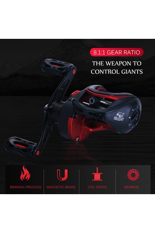 Tenfowee Black Rose 19+1 Bilyeli Yüksek Hız Metal Olta Makinesi - Solak Modelleri