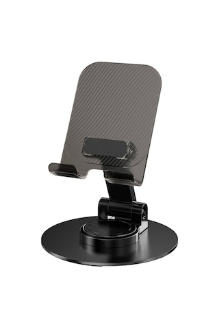 360 Döner Ayarlı Katlanabilir Karbon Çelik Telefon Tablet Standı Masaüstü Kaymaz Taşınabilir Tutucu