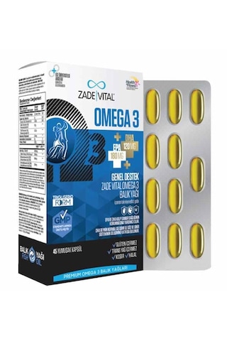 Zade Vital Premium Omega 3 Balık Yağı 45 Kapsül