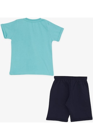 Breeze Girls & Boys Erkek Çocuk Şortlu Takım Kaplan Baskılı 1-4 Yaş, Mint Yeşili-mint Yeşili Mint Yeşili