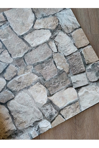 3 Boyutlu Kayrak Taş Desenli Hava Alabilen Silinebilir Duvar Kağıdı 5 M² Diğer