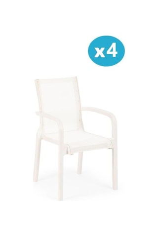 Sy-2528 Plastik Fileli Bahçe Koltuk Sandalye 4'lü Set