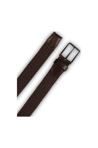Mft Leather Hakiki Deri Erkek Örgü Esnek Kemer 3,5cm, Kahve 9865 Kahve