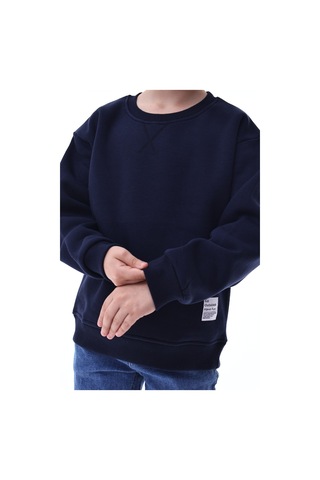 Erkek Çocuk Sweatshirt %100 Pamuk Rahat Kalıp 5-10 Yaş Lacivert