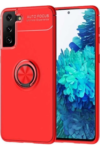 Galaxy S21 Plus Kılıf Zore Ravel Yüzüklü Silikon Kılıf
