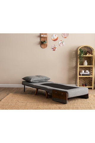 Pafu Cosmo Tekli Katlanır Yataklı Koltuk - Keten Açık Gri Keten Açık Gri