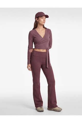 Koton Yüksek Bel İspanyol Paça Slim Fit Tayt Kahverengi 6wak40154nk Kahverengi
