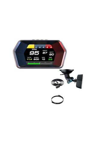 Obd + Obd 2 + Gps Çift Modlu Araç Hud Lcd Ekranlı Akıllı Gösterge Ve Arıza Tespit Cihazı Oto Kokusu