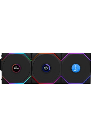 Lian Li Unı Fan Tl Wıreless Lcd 3x120mm Siyah Kasa Fanı Azaz0llı0089
