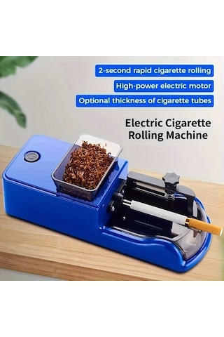 Elmpaly Mavi Kullanışlı Yüksek Güçlü Otomatik Sigara Sarma Makinesi Paslanmaz Çelik Usb Şarj