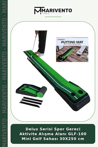 Delux Serisi Spor Gereci Aktivite Alışma Alanı Glf-100 Mini Golf Sahası 30x250 Cm Çok Renkli