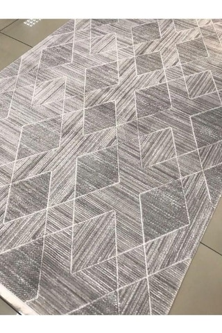 Merinos Halı Diyez Serisi 64249 096 Akrilik Yün Halı Salon Oturma Odası Halısı Gri - Krem