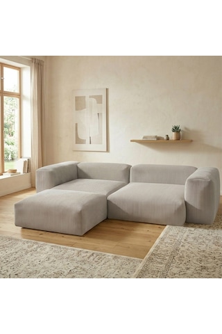 Relax Köşe Koltuk Takımı Sünger Koltuk Kanepe Divan Gri