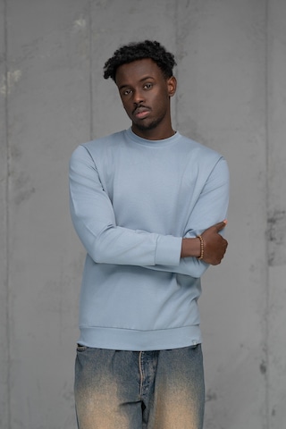 Fbı Slimfit Modal Kumaş Baharlık Sıfır Yaka Likralı Sweatshirt Mavi