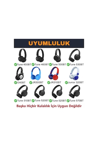 Lexroo Jbl T450bt 460bt Tune 500bt 510bt 520bt 525bt 530bt 560bt 570bt & E40bt & Jr Serisi İle Çok Renkli