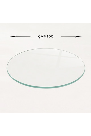 Masa Camı Ekvator Saydam Çap100cm