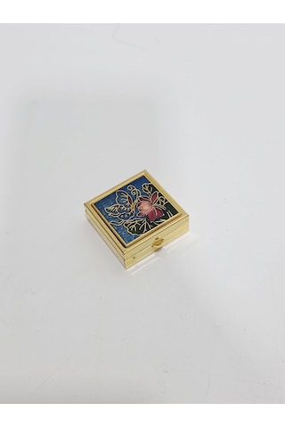 Antika Fransız Minyatür Kutu 3,8x3,8cm 113