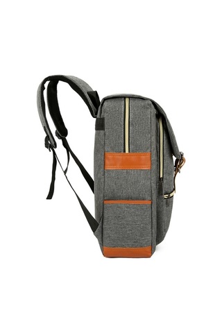 Didadodo Büyük Kapasiteli Usb 3'lü Sırt Çantası Seti - Şık Gri Seyahat Çözümü Gri