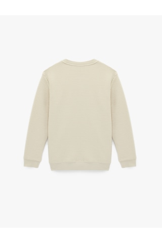 Koton Uzun Kollu Regular Fit Bisiklet Yaka Sweatshirt Ekru 6sam70053mk Ekru
