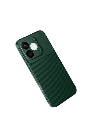 Newface - 212 - Huawei Honor 600 Lite Auto Focus Karbon Kapak - - Csmo-tex - Koyu Yeşil